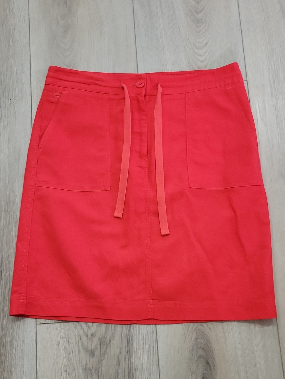 Talbots Coral Drawstring Pocket Mini Skirt